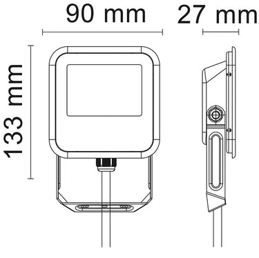 Proiettore LED 10W - 3000K - Bianco